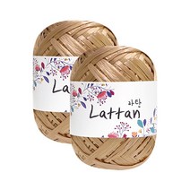 울클럽 라탄 라피아실 봄여름가방실 뜨개실 40g 2볼 (총 80g), 10번 (유광)