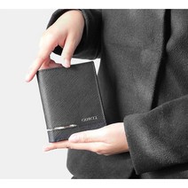 [CAPACCI] 남성용 소가죽 사피아노 중지갑 블랙 남자지갑 선물 CPWBMB01