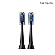 키슬러 전동 칫솔모 2개입 리필모 C100전용 호환칫솔모, C100 칫솔모 2개입 (블루&블랙), 1개