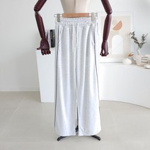 메이룸 삥줄팬츠 무지 밴딩 와이드 트레이닝바지