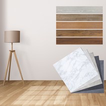 국산 친환경 점착식 데코타일 원목 우드 헤링본 사각 베란다 현관 사무실 셀프 바닥 장판, 테라조4.챠콜블랙 0.5박스 6장 50×50