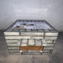길고양이집 거품상자 겨울 보온 밀폐형 고양이집 바람막이 강아지집 겨울동물실 야외 비막이, 색깔5_스몰(1-2마리 고양이)