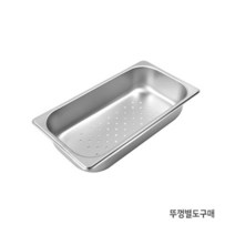 개똥마미 스텐 타공바트 밧드 업소용 스텐통 반찬통 (2인치 1/3), 단품없음, 선택완료