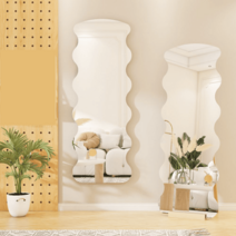 비정형전신거울 예쁜전신거울 웨이브 노프레임 물결 대형거울 모음, 예, 예, 노프레임 웨이브 60*170 벽걸이 겸용