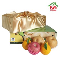 [푸드빌리지] 과일천하 나주배 5kg/7.5kg 가정용 선물용 선물세트, 1박스, 사과3개+배3개+한라봉3개 혼합 3.5kg이상