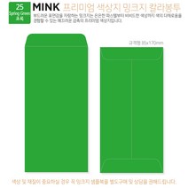 [밍크지칼라봉투 규격형x100매] 53색상 고급컬러봉투 규격형x100매, 25 초록