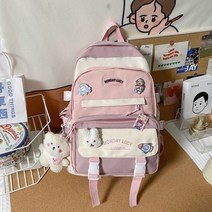 백팩 중 고등 학생 책가방 봄 숄더
