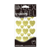 장식용 스티커 510GL 6매 금색 쁘띠팬시, 단품