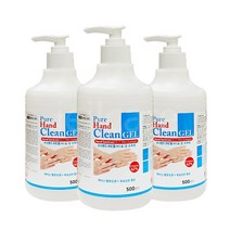 퓨어핸드크린겔 손소독제 500ml/에탄올/세정제, 3개