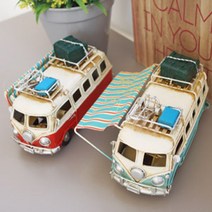 제이엠컴-앤틱 캠핑카 (2 color) 미니어처 빈티지소품 인테리어소품 캠핑카 인테리어-JS, JS-레드