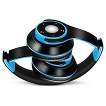 내장 MP3 플레이어 스포츠 헤드폰 무선 블루투스 스테레오 헤드셋 마이크 이어폰 헤드폰 달리기 체육관 용, blue, 02 blue