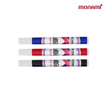 [감동] 모나미 유성매직 3색 흑청적, 흑청적 3색 1set