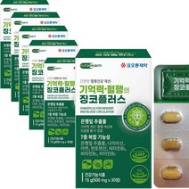 플로아/ 기억력 혈행 징코 은행잎추출물 개선 영양제 비타민B6 나이아신 아연 판토텐산 비타민B1 비타민B2 플라보노이드 고3 청소년 수험생 부모님선물, 징코 기억력- 6병