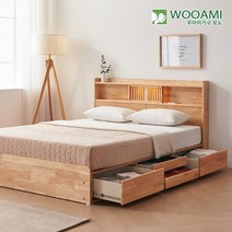우아미 가구 모노 헤이디 LED 원목 수납침대 SS, FO5166 착불_내추럴