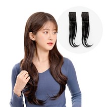 [벨리음] 벨크로 헤어피스 롱 볼륨C컬 웨이브 단품 2피스, DB(다크브라운)