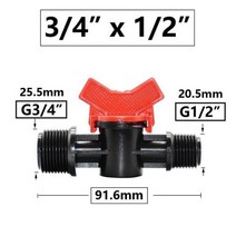 1/2 3/4 인치 수나사 정원 탭 커넥터 물 관개, ㅏ
