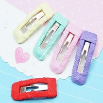 행사용 증정품 선물용 애견 머리 삔 대량 5개 푸들 얼굴털 셀프프로필 비숑 헤어 긴털, 그린