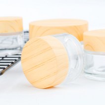 원목무늬 스프레이 크림 유리 화장품 소분 공병 모음, 불투명용기(30g), 1개