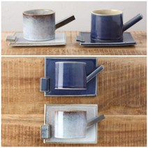 피어몰 이천도자기 수공방 타원 커피잔 8.5cm, 밤하늘