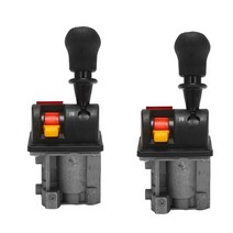 부품 PTO 스위치가 있는 2X 비례 제어 밸브 덤프 트럭 티퍼 유압 시스템 저속 공기 작동, 1.Black, 1.Black