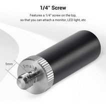 가성비 좋은 SMALLRIG-표준 15mm 마이크로 로드 1.5 인치 길이 1/4 "수나사 클램프 마운트 915 용, 01 black