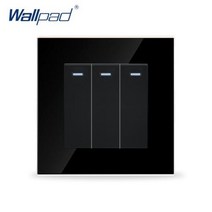 불꺼주는기계 타이머스위치 스마트스위치 3 구 리셋 스위치 월 패드 초인종 펄스 순간 푸시 버튼 벽 조명 16A, 없음, Black