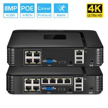 원격 액세스 얼굴 인식 POE 비디오 레코더 IP 보안 시스템 4k 8MP 울트라 HD NVR 4CH 8CH, 03 2T_01 4CH_02 영국 플러그
