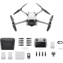 DJI Mini 3 Pro 드론(RC 조종기 포함) 및 플라이 모어 키트, 기본