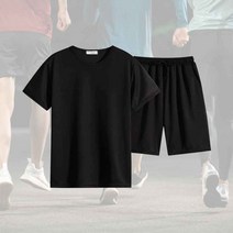 기능성 트레이닝 세트 여름 무지 반 팔 바지 헬스복 런닝복 스포츠웨어 러닝복 남자 복 애슬레저룩