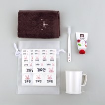 디자인아지트 주문제작 어린이칫솔 세트B 칫솔각인 어린이집 준비물 선물, 6~8세 일반모, 칫솔_사자, 스티커_고양이