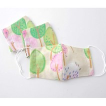 일본직발송 6. 도가 모직 [일제] 입체 거즈 천 마스크 (숲과 샘) 세탁 가능 위생적인 거즈 마스크 3장 B08