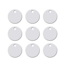 도매 20pc 개 Id 태그 라운드 알루미늄 DIY 맞춤형 애완 동물 명판 조각 분실 방지 펜던트 칼라 액세서리 이름 플레이트, 은_30X30X1MM
