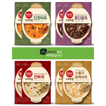 비비고 단호박죽280g+통단팥죽280g+전복죽280g+누룽지닭백숙죽280g, 세트, 2