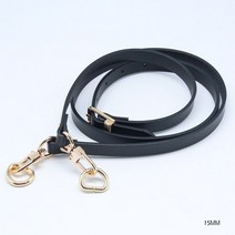 블랙 골드 크로스 가방끈, 15mm
