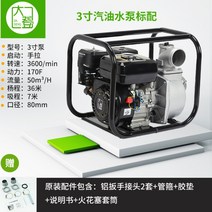 양수기 펌프 엔진 워터 농업용 39, 고급형 3인치 가솔린 펌프 베어메탈