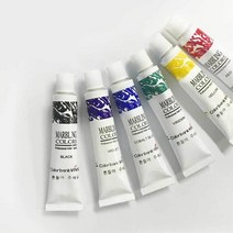 미술 마블링 물감 6색 12ml 전공 졸업 작품 색칠, 구매수량