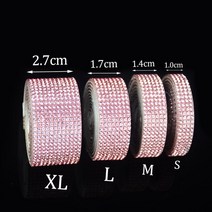 의류 재봉 소품 DIY 셀프 접착 크리스탈 라인스톤 다이아몬드 리본 반짝이 자동차 전화 장식 선물 아플리, 02 1.4cm, 05 Light Purple_04 1.4cm