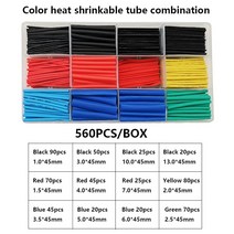 열수축비닐 투명포장지 선물포장비닐 560PCS530PCS 도매 튜브 폴리올레핀 전기 랩 와이어 케이블 슬리브 테이프 Tubo 소매 데이터 보호, 01 560PCS