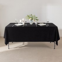 행사용벨벳테이블보 구김없고 늘어나지않는 고급벨벳소재 식탁보, 820(블랙), 330x150
