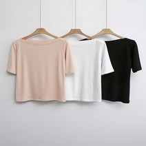 오슈 여성 베이직 여유로운핏 수수한 기본 코디 라운드 반팔티