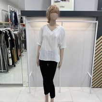 르샵 V넥 뒷리본 블라우스 LK6BL582A