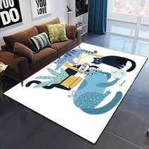 필라테스매트 홈트매트 요가매트 Cute cat carpet Yoga living room children's crawling mat doormat, 08 8_12 160cm by 230cm