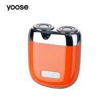 yoose 미니 전기면도기 마크네틱 헤드 디자인 USB-C 타입충전 전체 방수 휴대용 남편 선물 남친 선물, 라바 오렌지