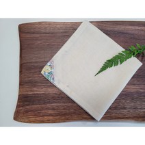 [정련완료한 소창 손수건]친환경 면손수건 고리달린 손수건 어린이집수건으로도 좋아요, 다홍그린