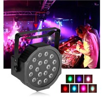판매 18*1W Led 무대 조명 높은 전원 Par 라이트 DMX512 마스터 슬레이브 플랫 DJ 장비 컨트롤러