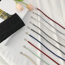 국내제작 분실방지 마스크 줄 스트랩 목걸이 여름방학, 빗살무늬_레드