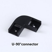 알루미늄 프로파일 130 개몫 0.5m 블랙 VU LED 5050 5630 채널 홀더 밀키 커버 캐비닛 옷장 선형 바 스트립 조명, U 90 connector, 1 pcs