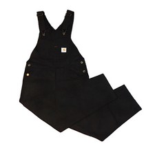 칼하트 남녀공용 점프수트 레트로 블랙 데님 오버올 루즈 트렌드 커플 캐주얼 팬츠 멜빵바지