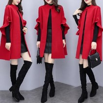 여성 케이프 코트 자켓 가을 코디 망토 숄 모직 CAPE107