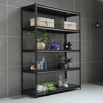 주방 수납 다용도 선반 가정용 스토리지 랙 의 다층 철, 상세 페이지 참고, 높이198cm4층매트블랙길이90x폭30cm